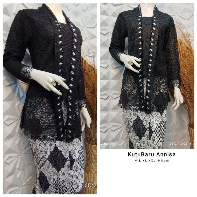 Jual PROMO!!! Setelan Kebaya Kutubaru Burkat Pendek Mix Rok Plisket ...