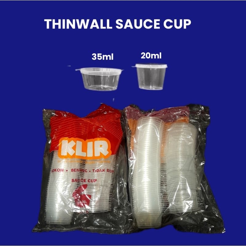 Jual Thinwall Cup Sauce Sambal Isi 50 Wadah Saus Sambel Plastik 25ml 35ml Shopee Indonesia 8327