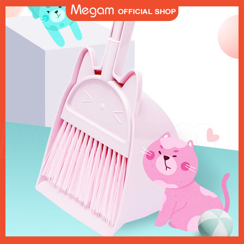 Jual Megam Broom Set Dustpan Mini Anak Character Model Kucing Lucu Sapu ...