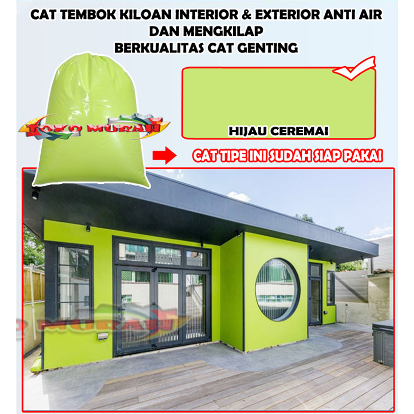 Jual Cat Tembok Anti Air Warna Hijau Stabilo | Shopee Indonesia
