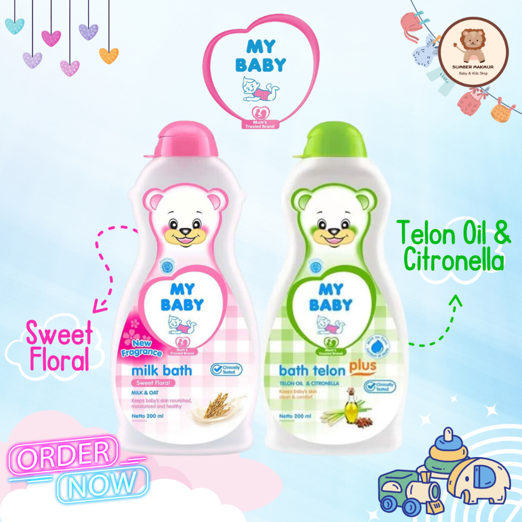 Jual My Baby Milk Bath Sweet Floral / My Baby Bath Telon Plus 200ML Shopee Indonesia