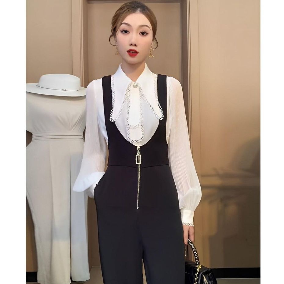 Jual ilook | Jumpsuit Lolita Combi Fashion Wanita Crinkle Shakila ...