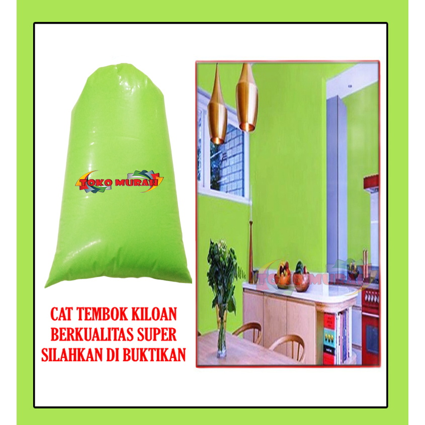 Jual Cat Tembok Kiloan Warna Hijau Alpuket | Shopee Indonesia