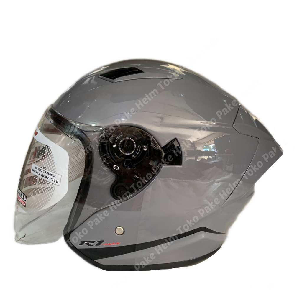 Jual Helm nhk r1 max half face double visor | Shopee Indonesia