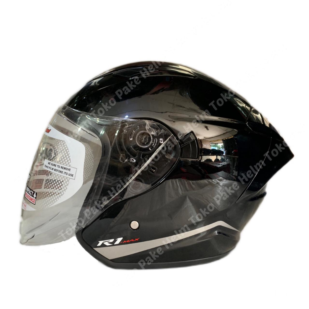 Jual Helm nhk r1 max half face double visor | Shopee Indonesia