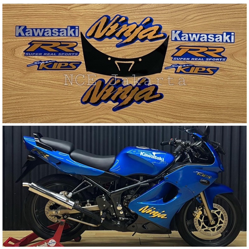 Jual STIKER STRIPING NINJA RR 2008 BIRU | Shopee Indonesia