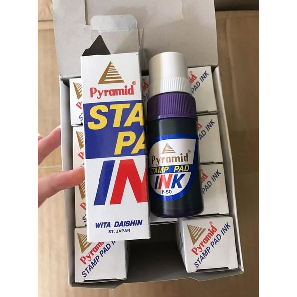 Jual Pyramid Stamp Pad Ink Refill Tinta Stempel Lusin Pcs Shopee Indonesia