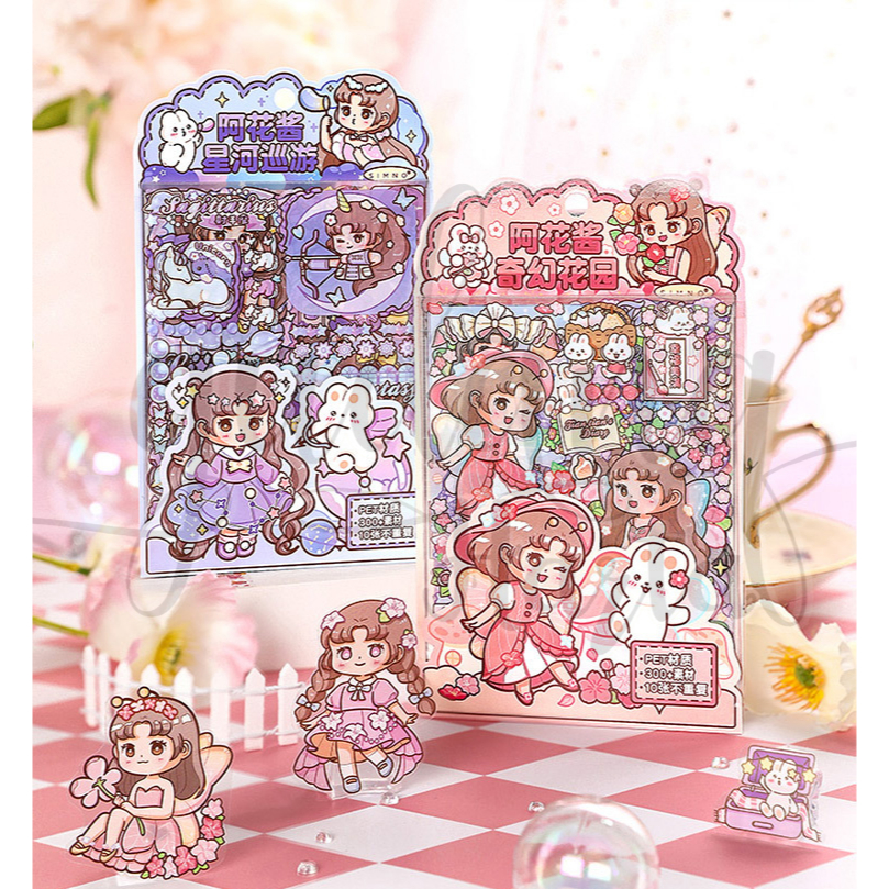 Jual Stiker Set ISI 10 Cute Girl Sticker Motif Cewek Imut DIY GH 303840 ...