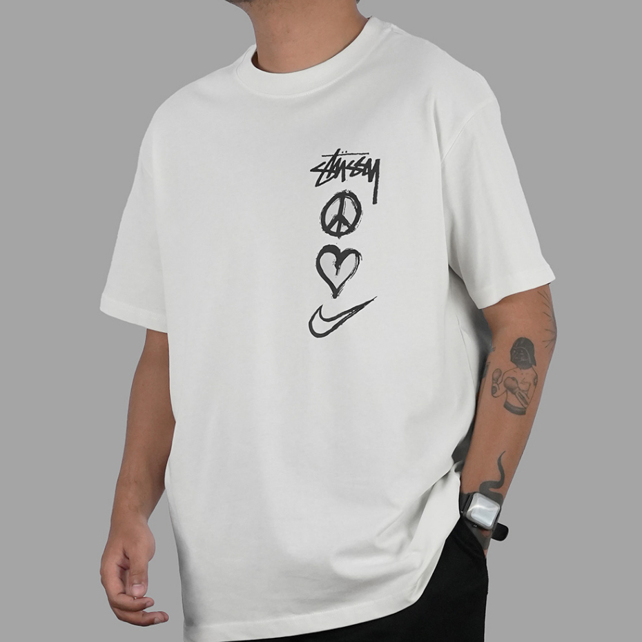 Nike x Stussy Peace, Love, Swoosh White Tee