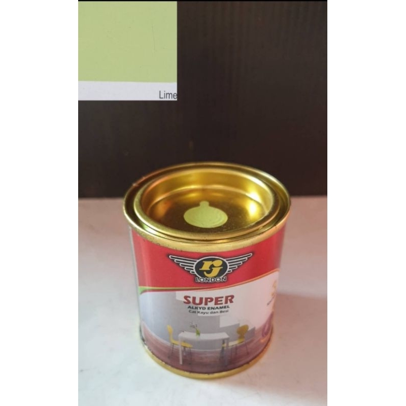 Jual Cat kayu dan besi merk RJ london isi 100ml warna lime / hijau muda