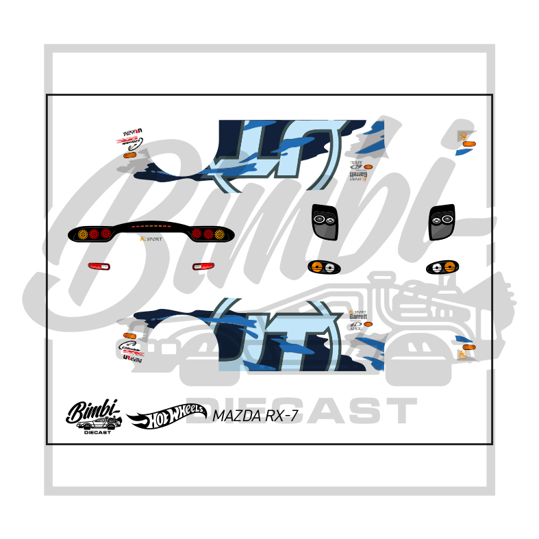 Jual Decal Hotwheels Mazda RX7 JT Transparan | Shopee Indonesia