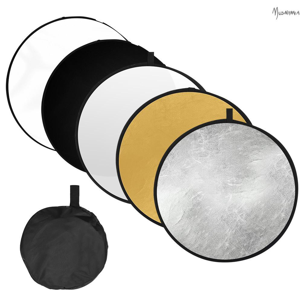 5-in-1 Rund Reflektor 60cm - Fotografie Lichtreflektor Mit 5 Farben