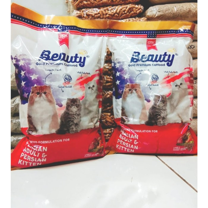 Jual Makanan Kucing Premium BEAUTY GOLD Persian Adult & Kitten 1kg ...