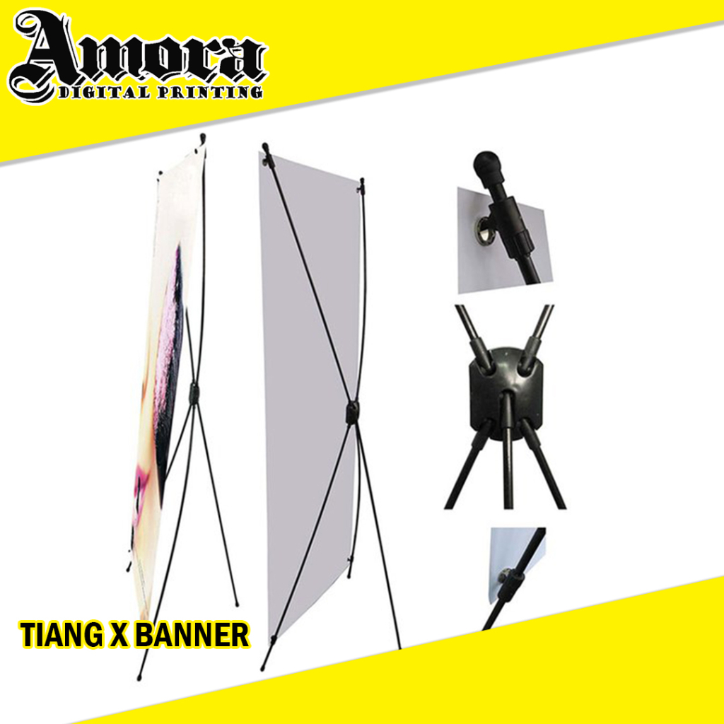 Jual Rangka X Banner 60x160 Tiang X Banner Media Promosi Shopee Indonesia 9955