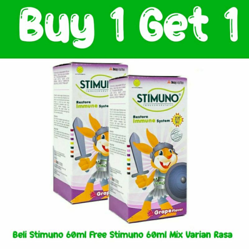 Jual BUY 1 GET 1 Stimuno Syrup Multivitamin 100ml / 60ml Untuk Daya