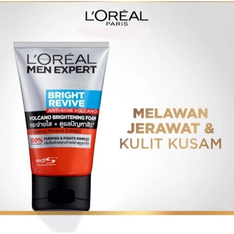 Jual [NEW] L'Oreal Paris Men Expert Bright Revive Anti Acne Volcano