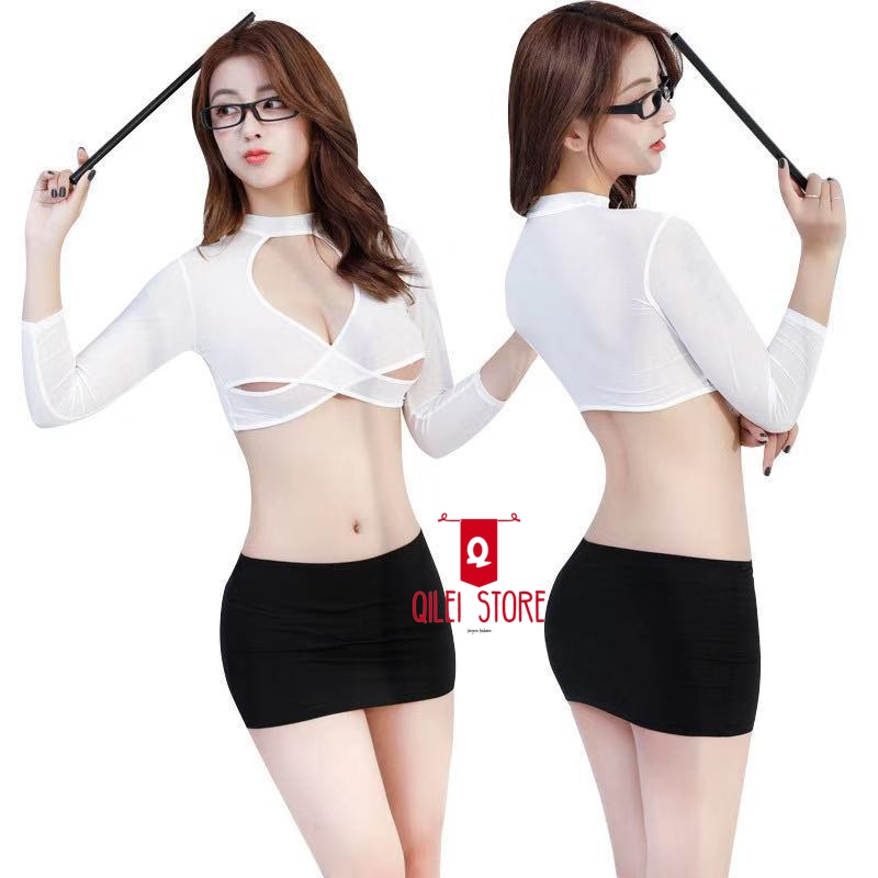 Jual Lingerie Sexy Hot Cosplay Sekretaris Set Seragam Kantor Office 1114 Shopee Indonesia 1463