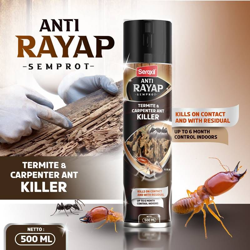 Jual Semprotan Obat Racun Pembasmi Anti Rayap Kayu & Tanah Paling Ampuh