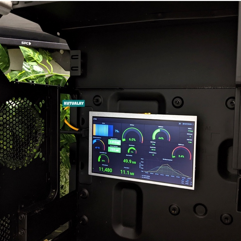 Jual Custom LCD 7 Inch HDMI Display Sub Screen Status Monitoring Casing