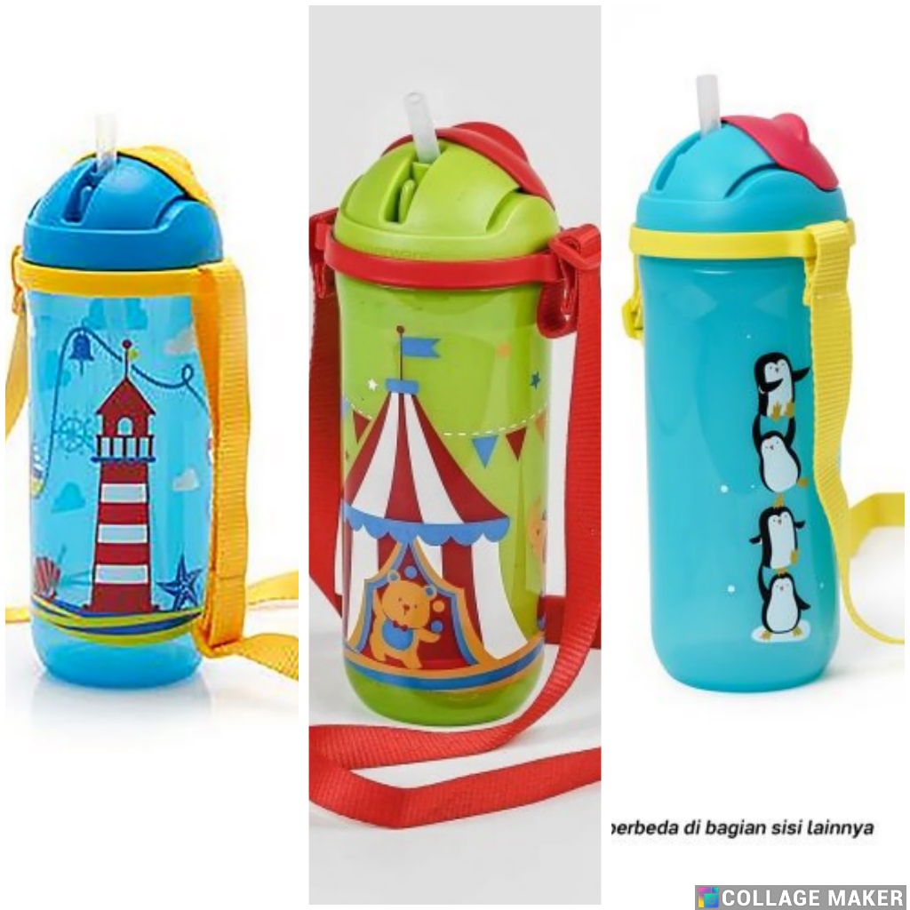 Jual kiddos tumbler Tupperware botol minum anak tk sedotan 500 ml promo ...