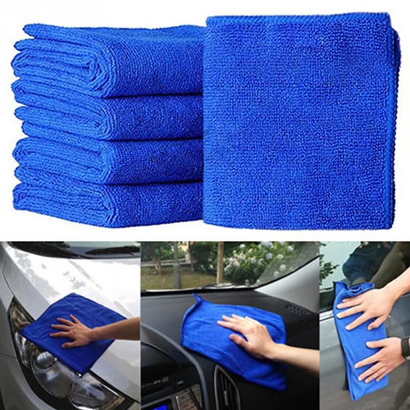 Jual Handuk Microfiber Lap Pengering Mobil 22x24cm - Blue | Shopee ...