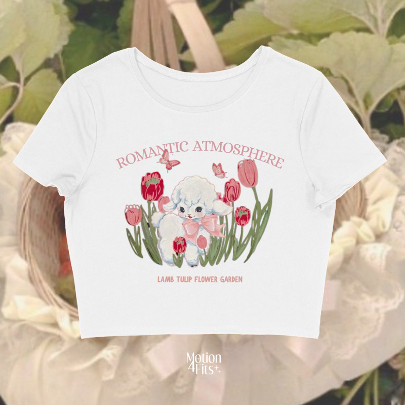 Jual Romantic Atmosphere Baby Tee // Crop Top // Crop Tee Shopee