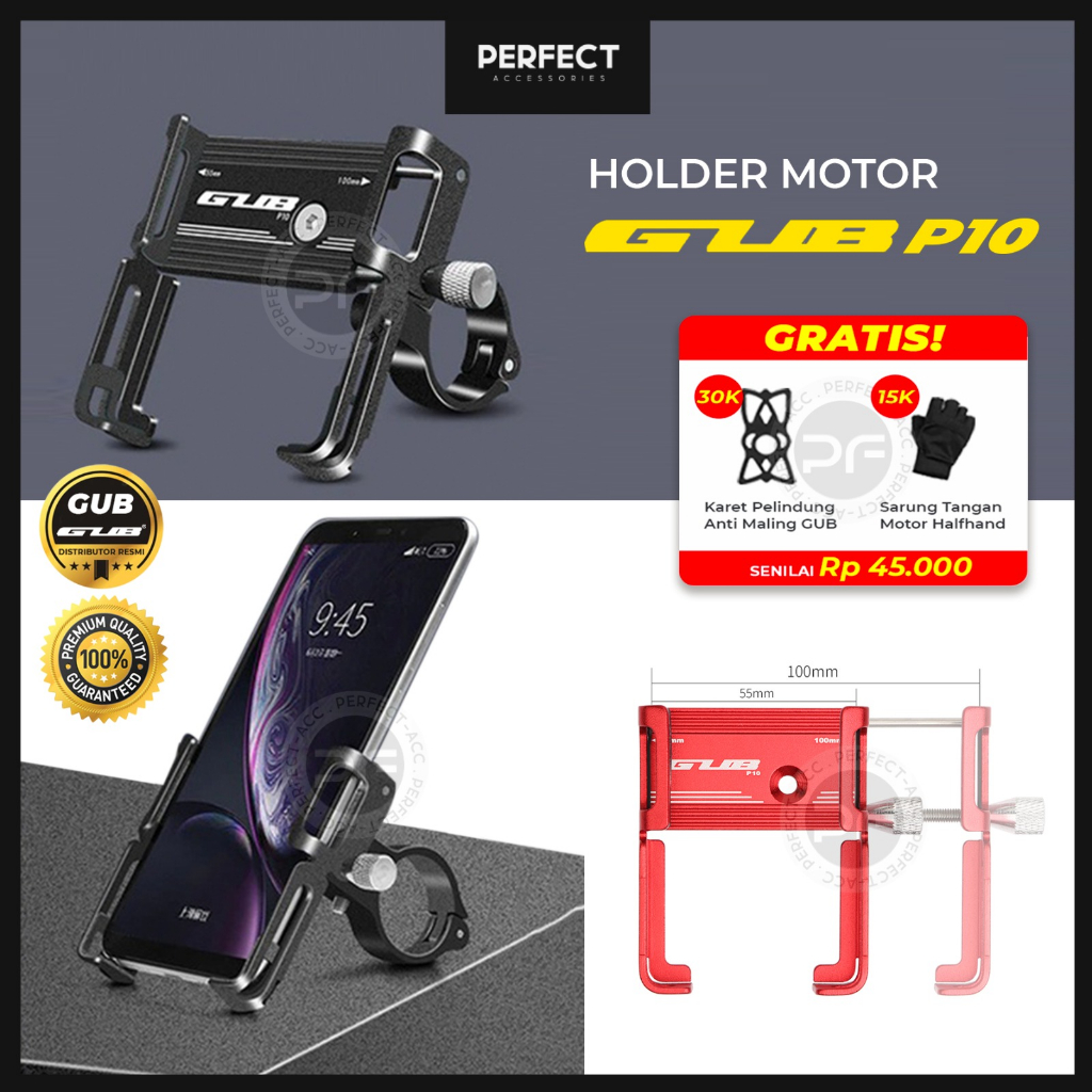 Jual Holder Hp Motor Gub P Original Phone Stand Bracket Standing