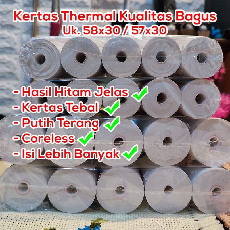 Jual Kertas Printer Thermal X Kertas Struk Kasir Mobile Printer Bluetooth Shopee Indonesia