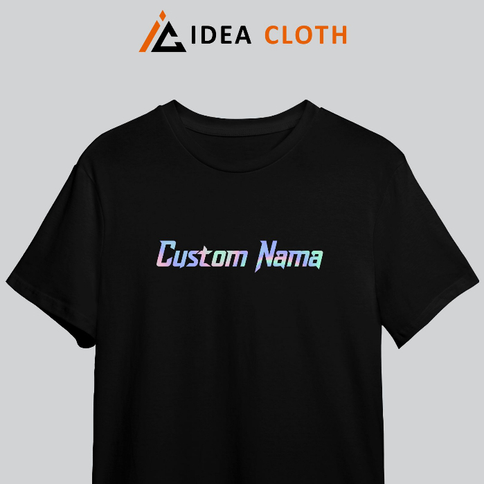 Jual Kaos Custom Nama Hologram Suka Suka Sablon Satuan Bahan Cotton ...