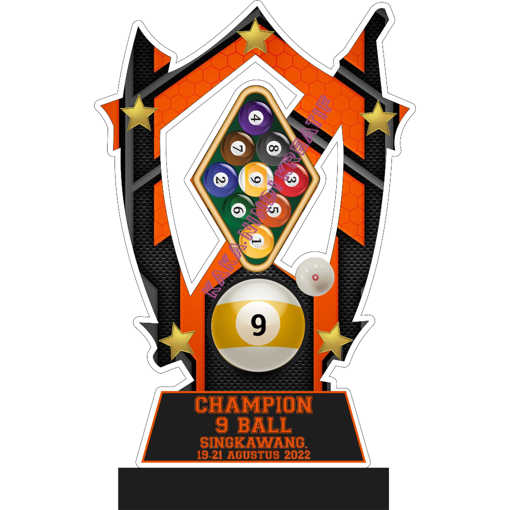 Jual Trophy/Piala/Plakat/Billiard/Bahan Akrilik 3mm dan 6mm/Bisa ...