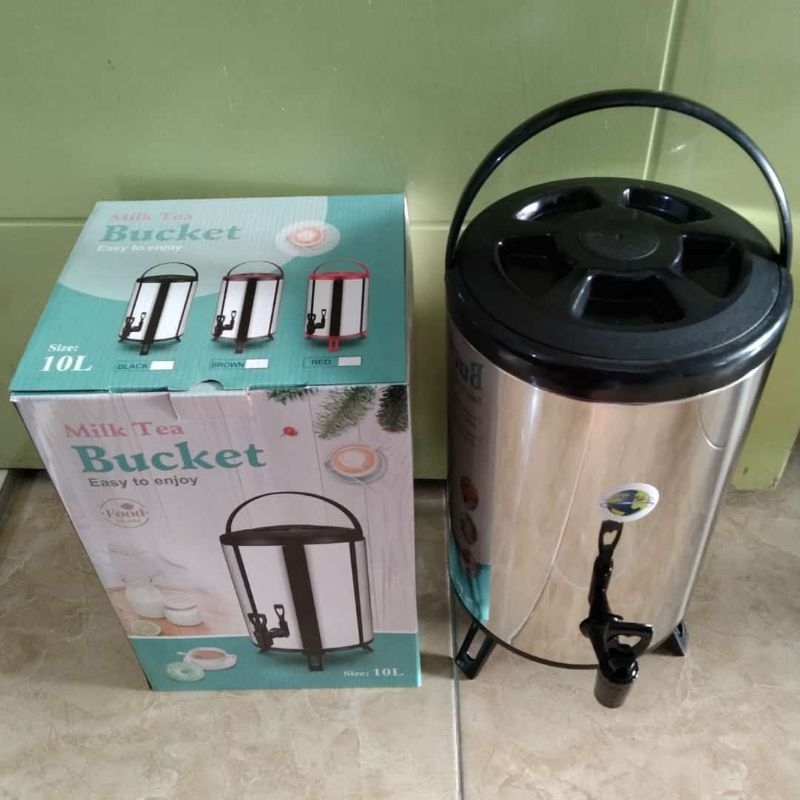 Jual Water Jug Drink Jar Milk Tea Bucket Stainless Stell 10l Polos Shopee Indonesia 3905