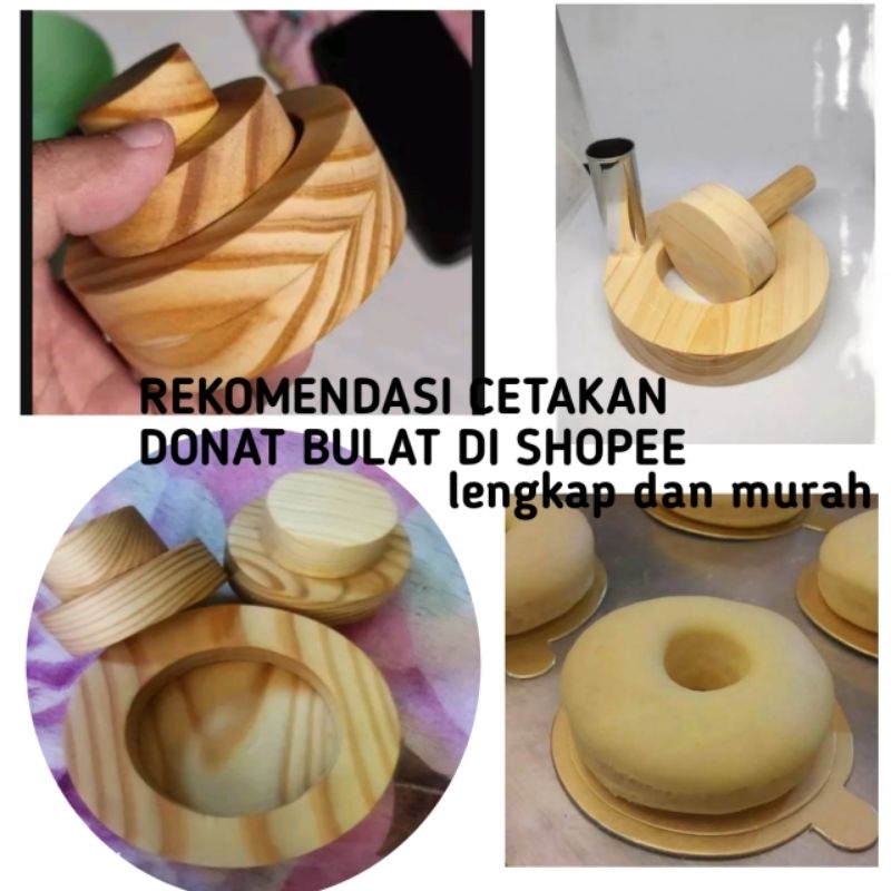 Jual REKOMENDASI PRODUK Cetakan Donat Kayu 1 Set Bentuk Bulat Mangkok ...