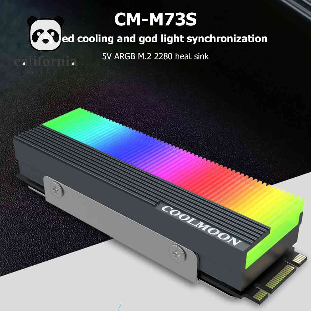 Jual Coolmoon CM-M2A M.2 SSD NVMe Cooler Heatsink Radiator 2280 A-RGB ...