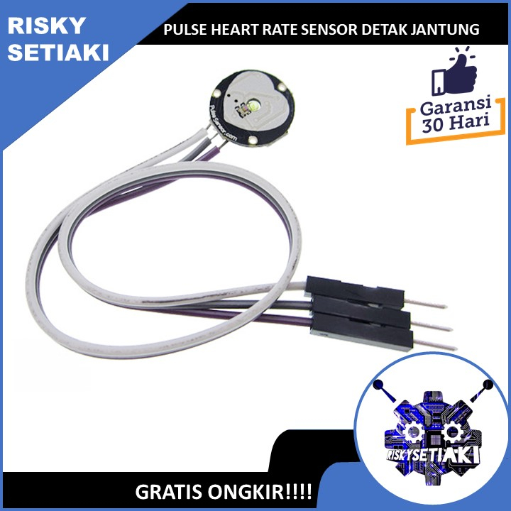 Jual PULSE HEART RATE SENSOR MODULE SENSOR DETAK JANTUNG ANALOG OPTICAL ...