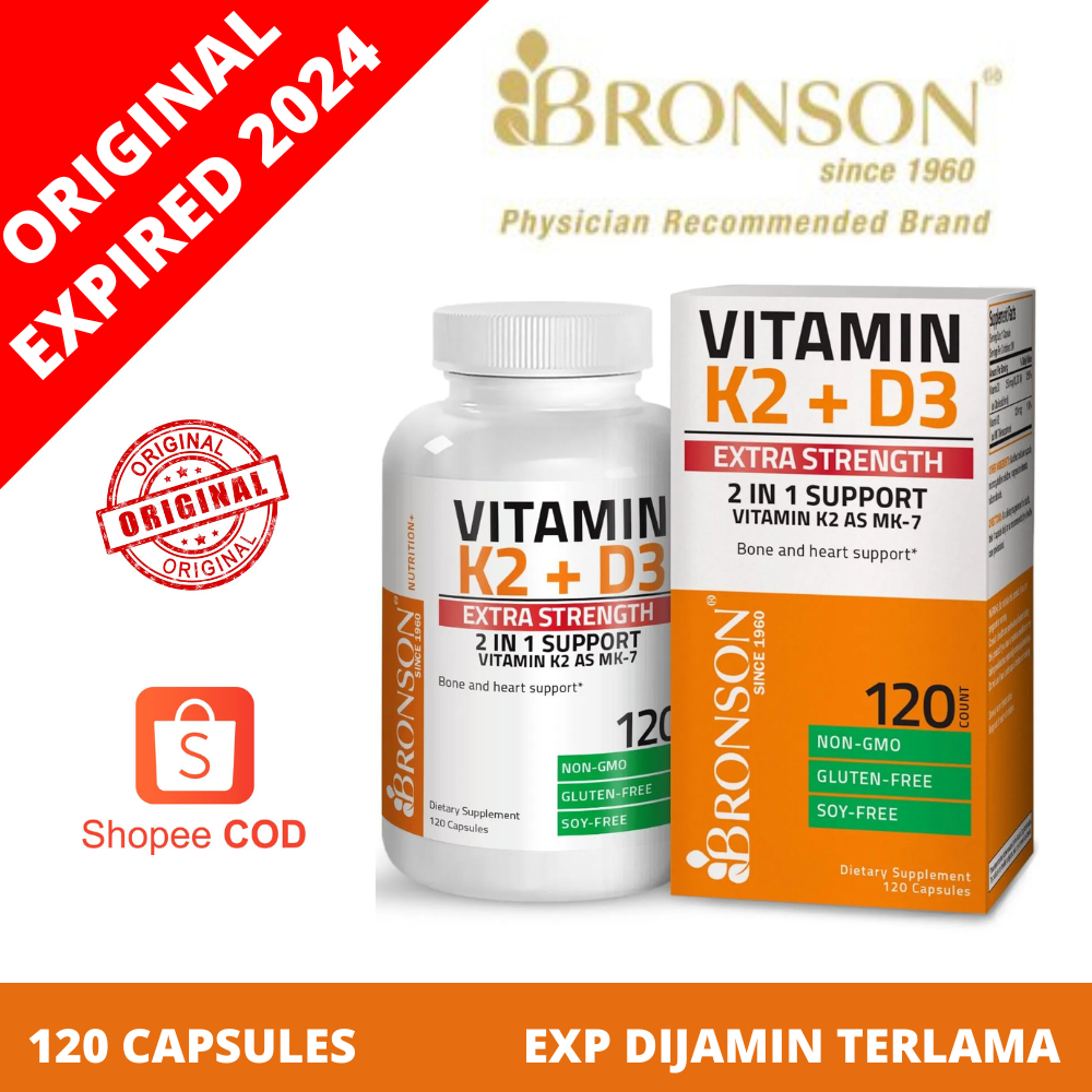 Jual Bronson Vitamin D3 Extra Strength 10.000 IU K2 120mcg isi 120