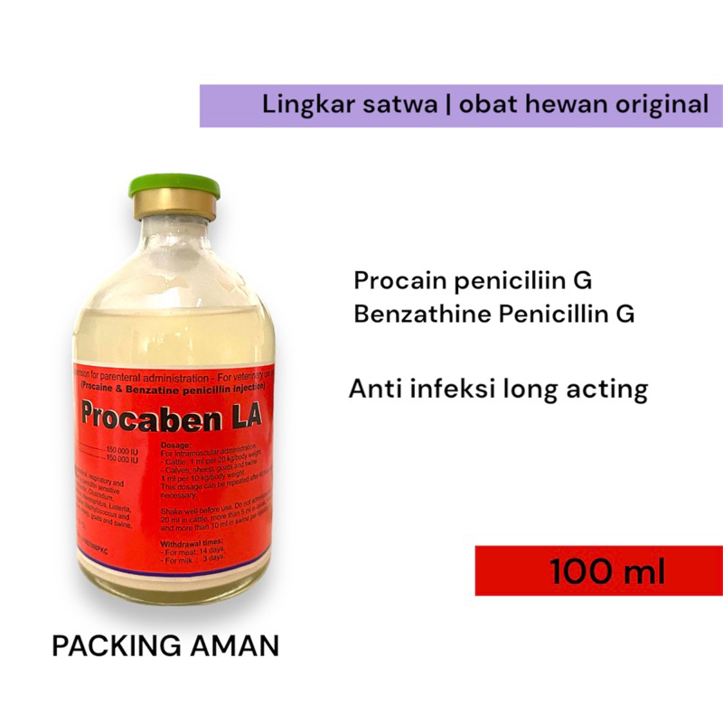 Jual Procaben LA 100 ml / Penicilin long acting/ Interchemie Holland ...