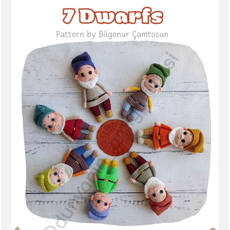 Jual Amigurumi crochet pdf pattern kurcaci pola boneka rajut | Shopee ...