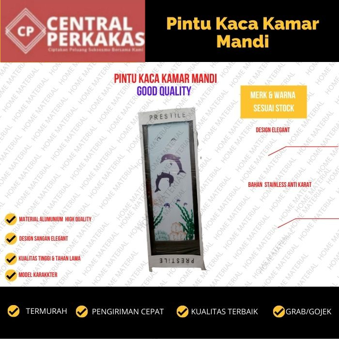 Jual pintu alumunium kaca // Pintu Kaca / Pintu Kaca Kamar Mandi