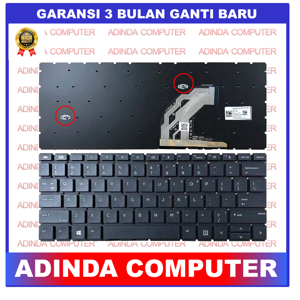 Teclado Para Laptop Hp Probook 430 G6 435 G6 Sin Marco Esp. | Meses Sin Interés - Foto 3