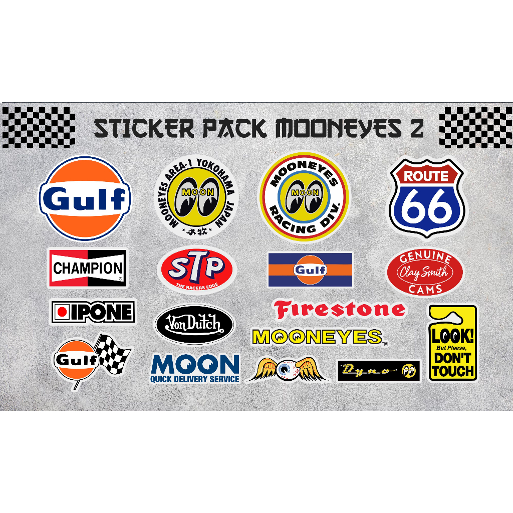 Jual STICKER MOTOR | STIKER PACK MOONEYES 2 | STICKER GULF CHAMPION ...