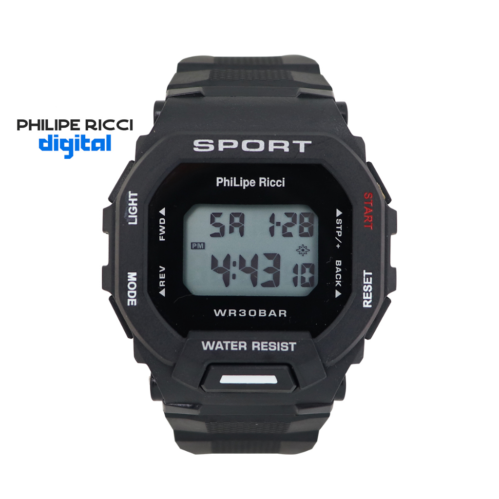 Jual PhiLipe Ricci Jam Tangan Pria Wanita Digital Sport Unisex Water ...