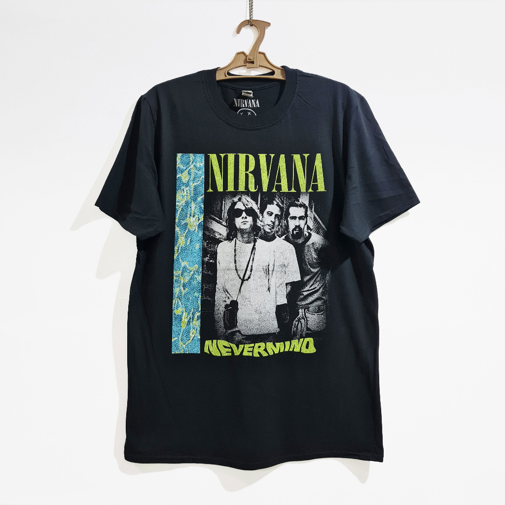 Nirvana Nevermind T-shirt Rock Officiel Noir Coton Unisexe Adulte