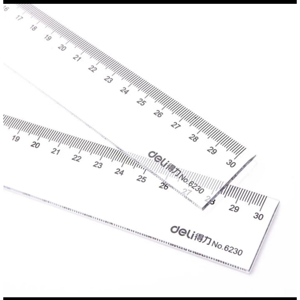 Jual penggaris plastik deli 30 cm teknik presisi | Shopee Indonesia