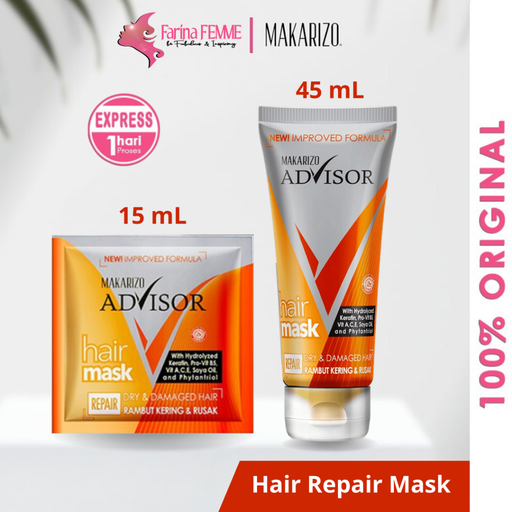 Jual FEMME || Makarizo Advisor Hair Repair Mask 15ml 45ml Sachet Tube ...