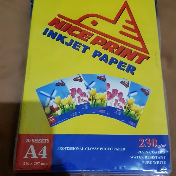 Jual Kertas Photo Inkjet/Foto Paper Glossy A4 230gr NICE PRINT Shopee