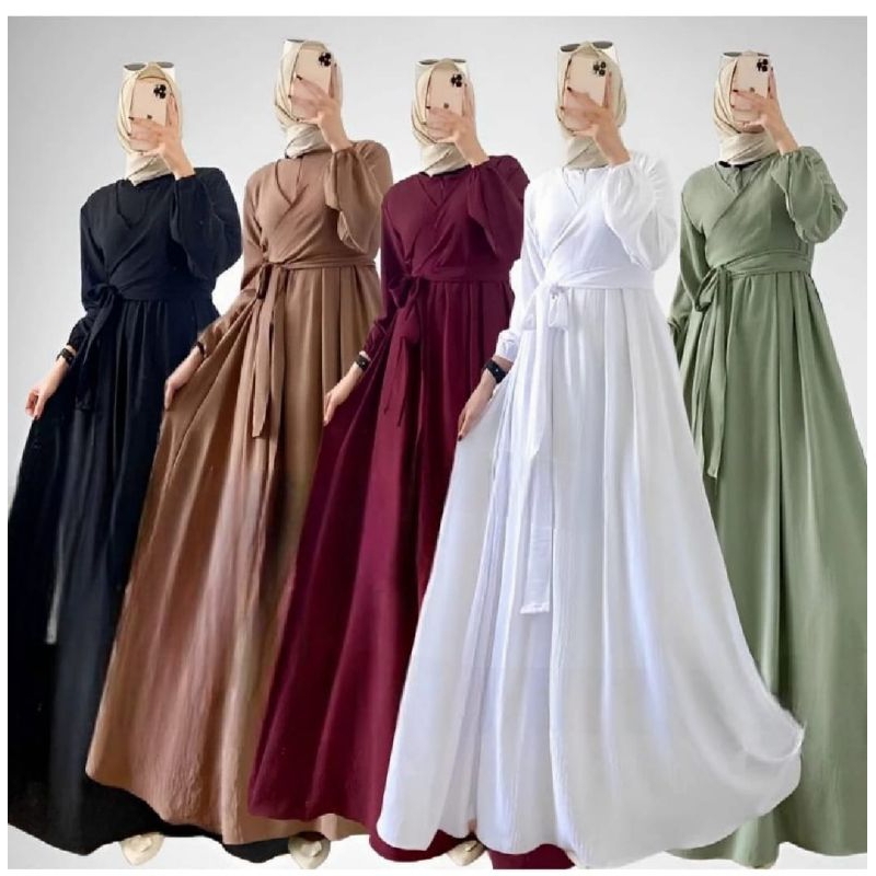 Jual GAMIS ALLETA GOWN MAXY( S-M-L-XL-XXL)/GAMIS REMAJA WANITA CRINKEL ...