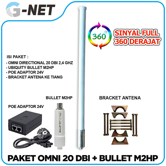 Jual paket hotspot wifi 360 derajat antena omni directional 20 dbi 2,4 ...