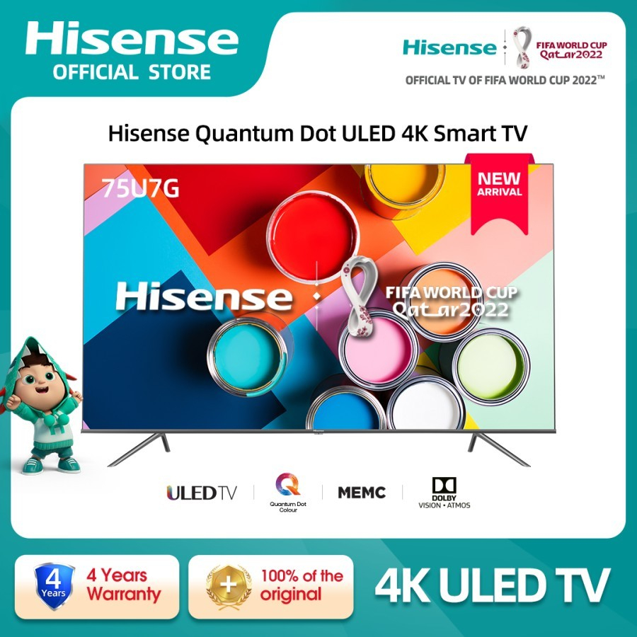 Jual Hisense 75 Inch Quantum Dot ULED 4K Smart TV VIDAA - 75U7G ...