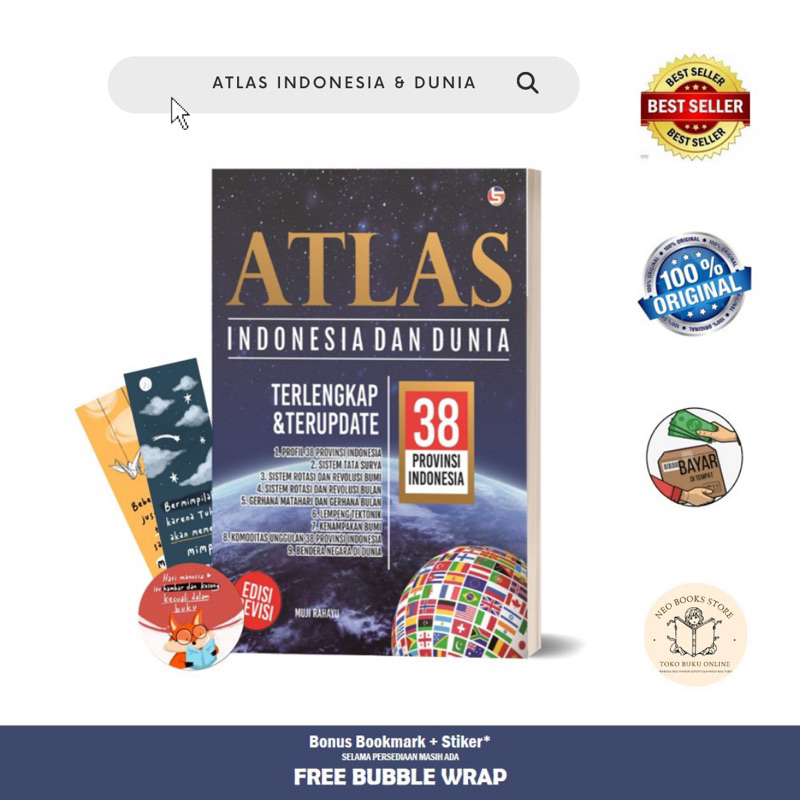 Jual Buku Atlas Indonesia Dan Dunia : Terlengkap Dan Terupdate (Terang ...