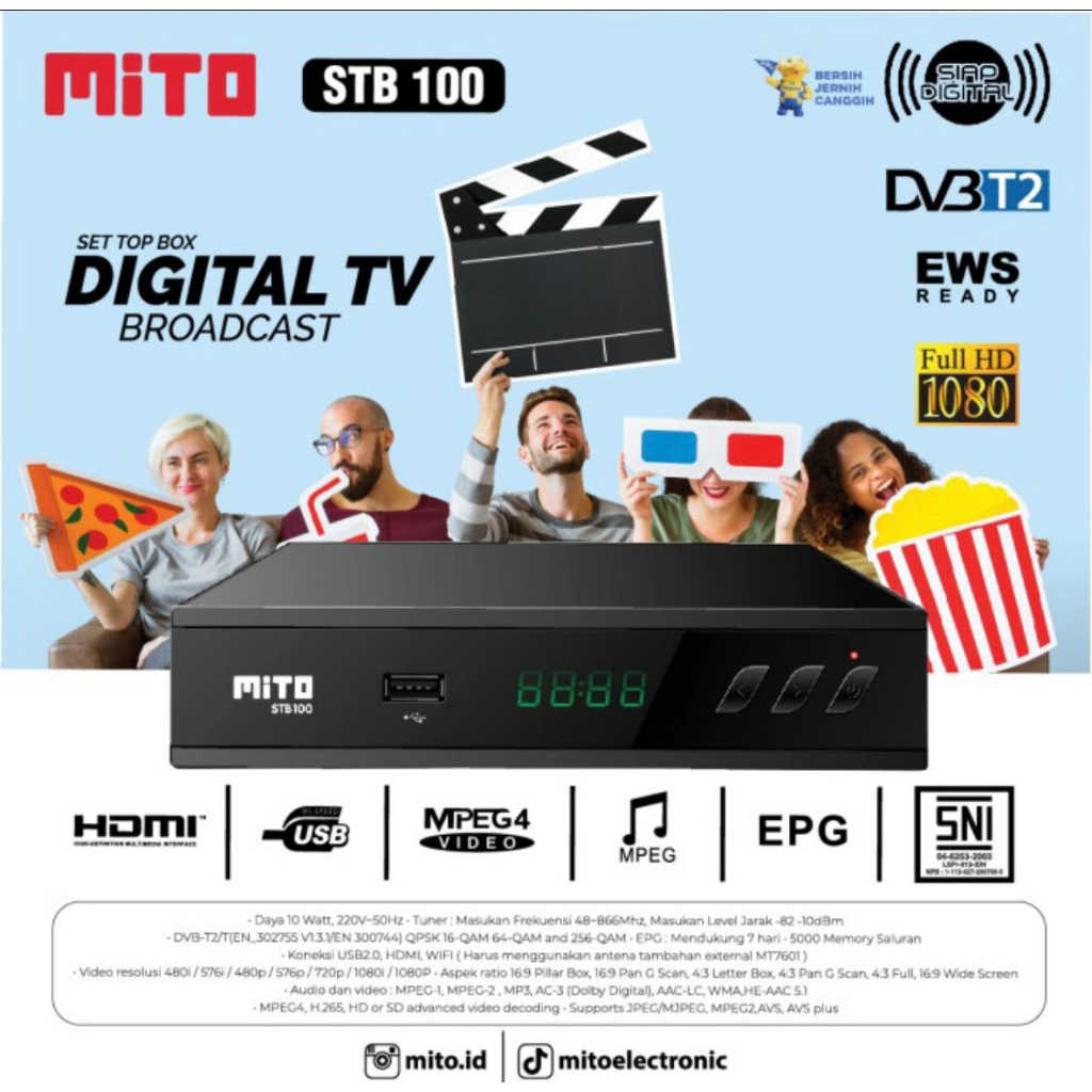 MITO STB100 DIGITAL TV DVB T2 FULL HD 2MP